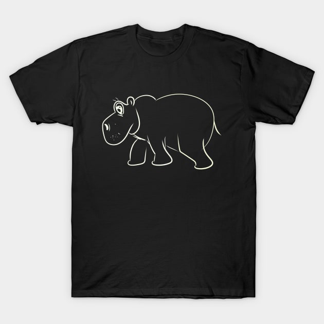 funny hippo T-Shirt by VikingArt